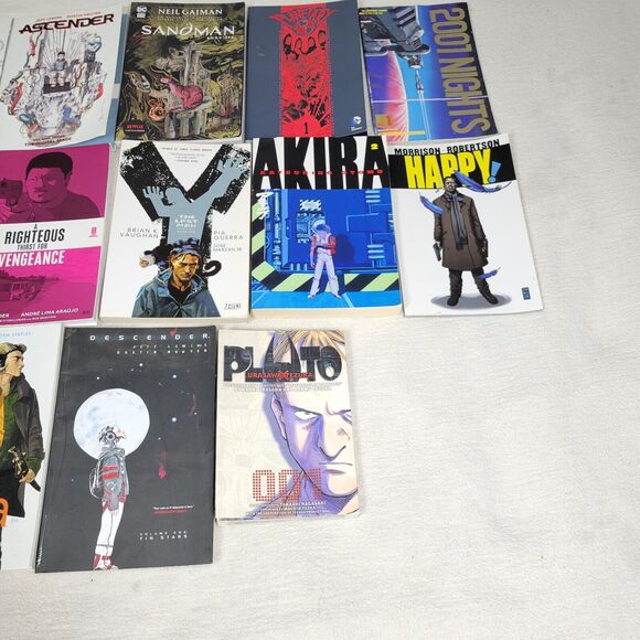 Graphic Novels Lot Manga Comic Book Books Plat Ascender Sandman Akira Happy - Picture 5 of 16